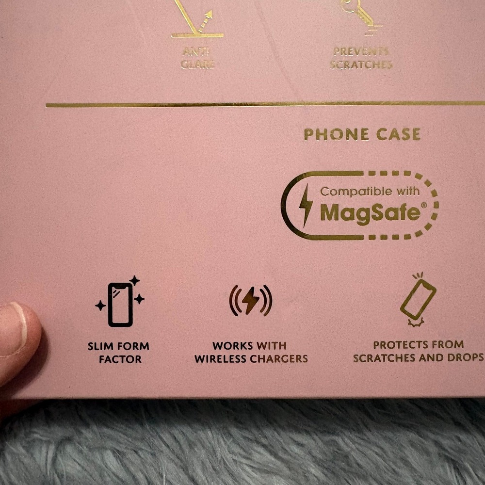 Delilah iPhone 14/13 Pro Max Phone Case & Screen Protector Set Pale Pink NEW - Picture 2 of 4